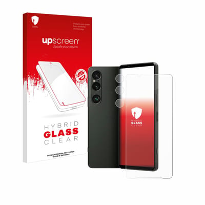 upscreen - Screenprotector voor Sony Xperia 1 VI (Voor+Camera) - Folie Beschermfolie Beschermglas transparant