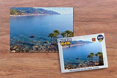 Puzzel Een uitzicht op zee vanaf Sicilië - Legpuzzel - Puzzel 500 stukjes