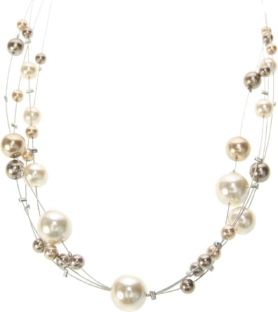 Behave Ketting - Parelketting - Necklace - Dames - Halsketting - 40 cm (+8 cm verlengketting) - Bruin