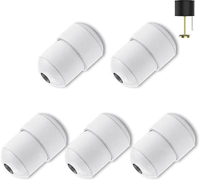Witte Kogelketting Connector voor Lichtschakelaars - 5-delige Trekkoordverbinding van Aluminium