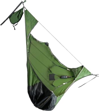 Kampeerhangmat - Reis hangmat - Buiten slapen - Lichtgewicht ontwerp - 2.1 x 0.7 meter - Geel