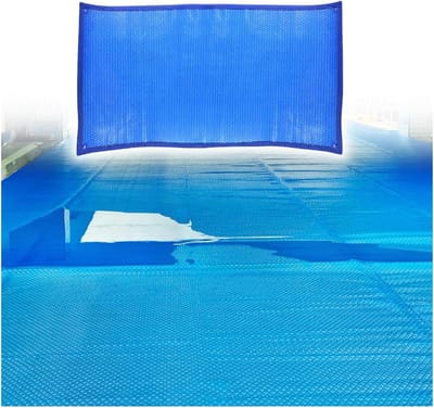 Zonne Zwembadverwarmer - Zwembadafdekking Solar - Zwembad Verwarmen - Minimaliseert Verdamping - Aanpasbaar - Blauw