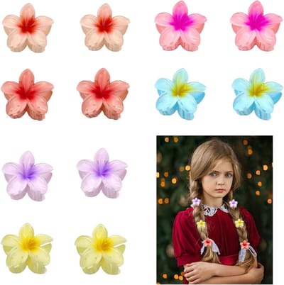 Bloem Haarclips - Kleine Clips - Haar Styling - Anti-slip Grip - 12 Stuks - Multicolor