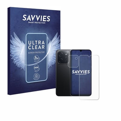 Savvies - Screenprotector voor Xiaomi Poco C85 (Voor+Camera) - Folie Beschermfolie transparant 18 Stuks