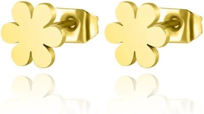 Cilla Jewels oorknoppen Edelstaal Bloem Goudkleurig
