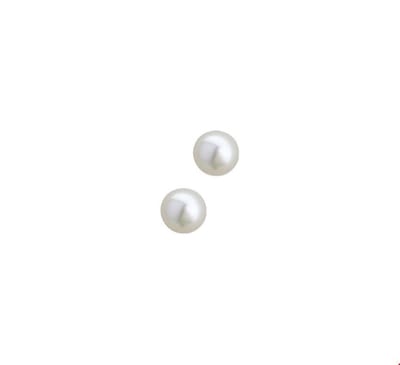 Zilver Gerhodineerde Oorknoppen parel  1323006