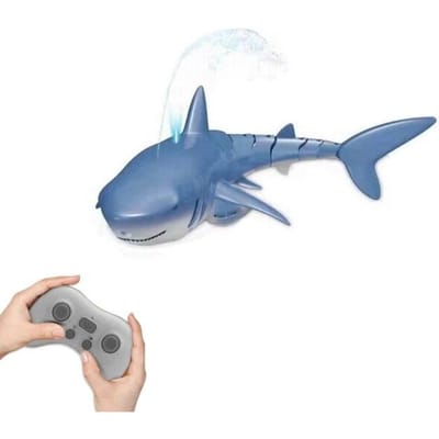 Smart Rc Haai Walvis Spray Water Speelgoed Op afstand bestuurbaar Bootschip Onderzeeër Robots Vis Elektrisch Speelgoed voor Kinderen Jongens baby Kinderen blauw