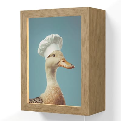 Wandlamp 15x20 cm - Oplaadbaar - Eend - Koksmuts - Cute - Vogel - Wandlampen binnen woonkamer - Slaapkamer lamp met kabel - Decoratieve nachtlamp - Vloerlamp snoer