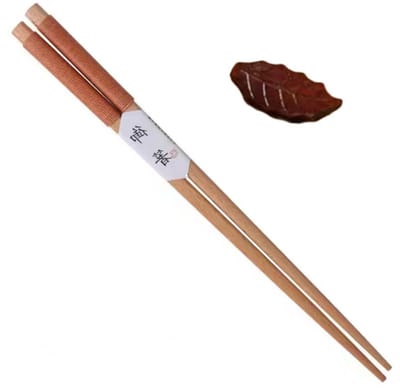 Stokjes set - Chopsticks - Eetstokjes - Hout - Japanse stijl - Chinese stijl - Sushi stokjes - 2 paar - Aziatische stokjes - Inclusief onderleggers - Jonyx