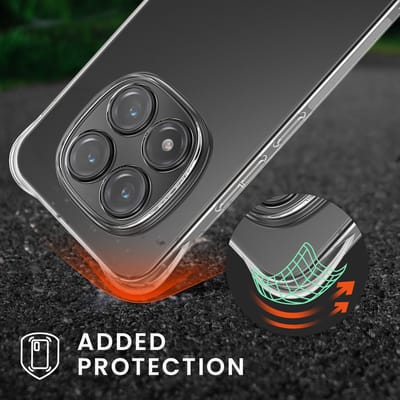 kwmobile telefoonhoesje geschikt voor Xiaomi Redmi Note 15 Pro+ 5G / Poco M8 Pro 5G - Hoesje met telefoonkoord - Back cover in transparant / zwart