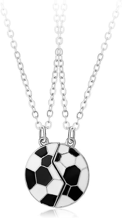 Bixorp Friends WK Voetbal 2026 - Vriendschapsketting voor 2 - Magnetisch - Zilverkleurig Koord - BFF Cadeau
