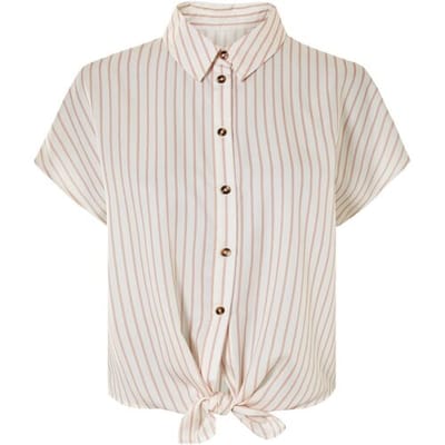 ESMARA Dames wikkelblouse (Wit/lichtroze, 38)