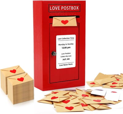 Liefdesbrievenbus Set met 50 Mini Liefdesbriefjes en Enveloppen voor Romantische Gebaren