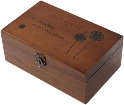 Naaiset Opbergdoos - Naaigerei Koffer - Hobby Naaien - Compact Ontwerp - 21 x 13 x 9 cm - Houtkleur
