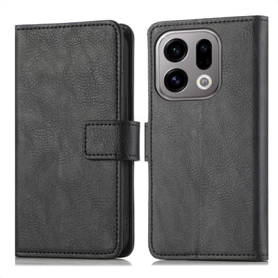 imoshion Hoesje - Geschikt voor Oppo Find X9 - Luxe Bookcase - Zwart