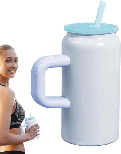 Reismok Koffiebeker - Drinkbeker Waterfles - Buitenactiviteiten - Dubbele Isolatie - 500ml - Blauw