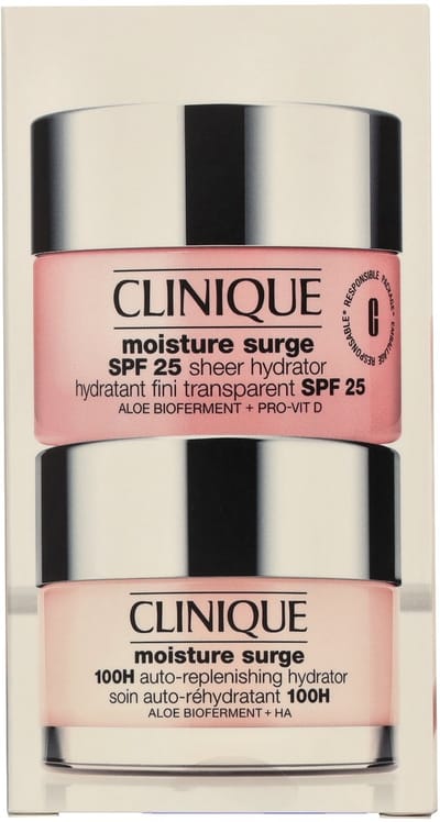 Clinique Moisture Surge Facial Care Set 100 ml - Moisture Surge SPF25 Sheer Hydrator 50ml/Moisture Surge 100H Auto-replenishing Hydrator 50ml