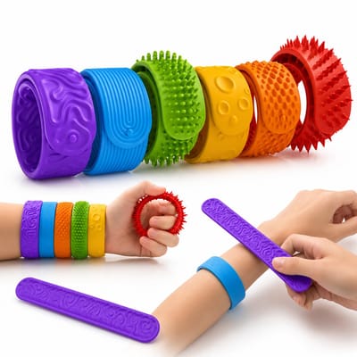 BOTC Fidget Toys - Sensorische Slap Armbanden - Fidget Armband Sensorisch - 6 Stuks - Speelgoed