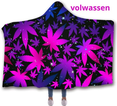 Bovista Plaid - Hoodie Deken Met Mouwen - Onesie - Fleece Blanket - Knuffeldeken - Dames - Heren - Kinderen - Space - Volwassenen