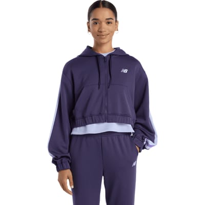 New Balance Interlock Full Zip Trainingspakken Dames - Paars - Maat L - Leer
