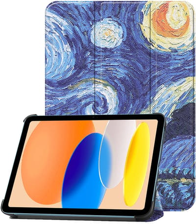 Hoesje - Geschikt voor Apple iPad A16/A18 (2025/2026) - 11 inch (11e & 12e generatie) - Dun & Stevig - Trifold Bookcase - Hard Cover - Hardcover Book Case - Tablet Hoes - Sterrenhemel