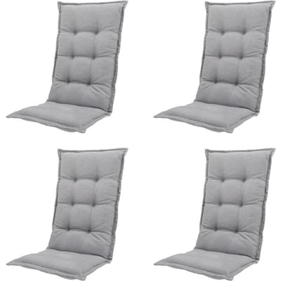 Madison - Tuinstoelkussen Hoge Rug Napels grey - Ca. 123x50 cm - Set van 4