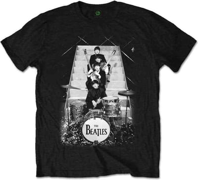 The Beatles - Stage Stairs Heren T-shirt - L - Zwart