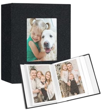 Mini Fotoalbum met Linnen Omslag voor 100 Foto's - 10x15 cm