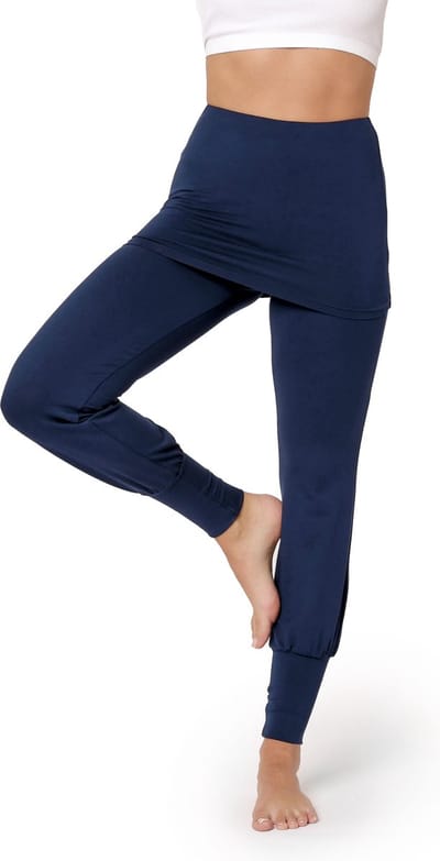 Bellivalini Dames Yogabroek - Sport - Vrijetijdsbroek - Lang - Viscose - Sportbroek - BLV-BLV50-275-YPS - Donkerblauw - XS