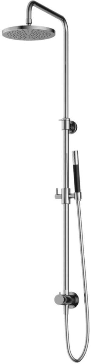 Hotbath Cobber - Stortdoucheset - 200 mm Hoofddouche - 360 mm Hartafstand - Glijstang - Staafmodel Handdouche - Chroom - Hoogglans - Opbouw - 1/2 Inch Aansluiting - V01