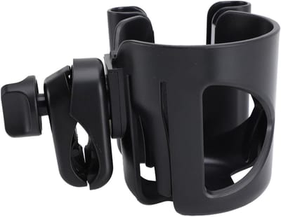 Kinderwagen Bekerhouder - Kinderwagen Accessoire - Onderweg Drankjes - 360 Graden Draaibaar - 12 x 10 cm - Zwart