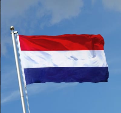 Nederlandse vlag - 90 x 150 cm - zonder stok - met ophang ogen