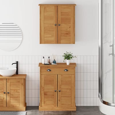 vidaXL - Badkamermeubel - Set - VIGO - 2 - st - Bruin - en - Honingbruin