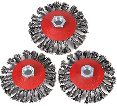 Haakse Slijper Draadborstel 115 mm - Vlechtborstel M14 Voor Slijpen En Reinigen (3 Stuks)