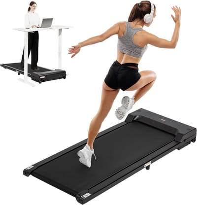 Elektrische Loopband - 2-in-1 Trainer - Thuis Sporten - Stille Motor - Tot 90 kg - Zwart