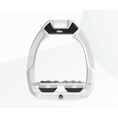 Veiligheidspaardrijstijgers Plat Ultra Grip Wit/Grijs/Bruin Flex-On Safe-On