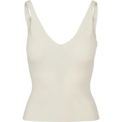 Urban Classics - Rib Knit Mouwloze top - 4XL - Creme
