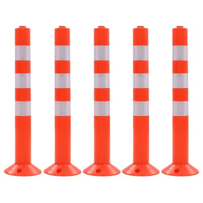 vidaXL Verkeerspalen 75 cm kunststof 5 st