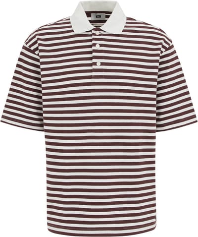 WE Fashion Heren relaxed fit gestreepte polo met structuur