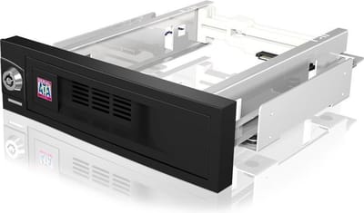ICY BOX IB-168SK-BMOBILE RACK, 1XSATA 3.5" TO 1XSATA HOST, STEEL, TRAYLESS