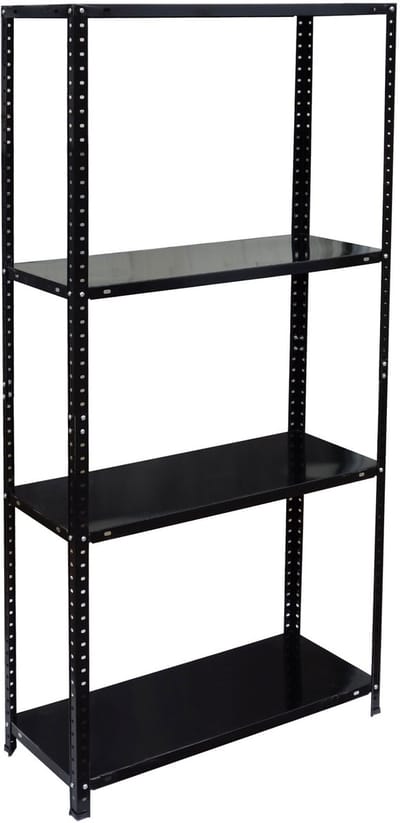 Opslagrek - zwart - 75x145x30 cm - 2 stuks
