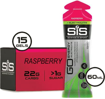 Science in Sport - SIS Go Energy + Electrolyte - Sportgel - Energie gel - Isotone Sportgel - Framboos Smaak - 15 x 60ml