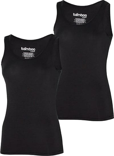 Apollo dames hemden Bamboo - MAAT L - 2-pack - zwart