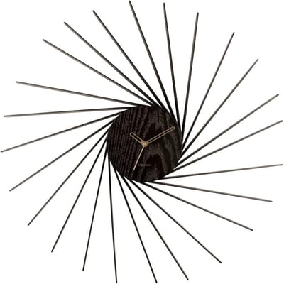 Karlsson Wandklok Helix - Zwart - Ø68cm - Wandklok Scandinavisch,Modern