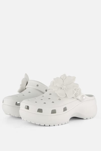 Crocs Crocs Classic Platform Clogs Slippers wit