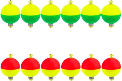 Dailygoods- Vissenfloats 12 Stuks - EVA Materialen - Antislip Sluiting - Lichtgewicht - Duurzaam - Geschikt voor Panfish en Crappie - Visbobbers
