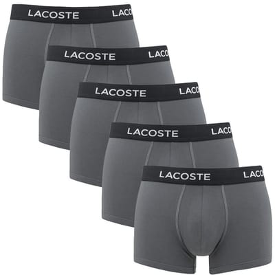 Lacoste heren 5P boxers grijs