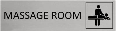 CombiCraft Aluminium deurbordje Massage room 165x45mm met tape - per stuk