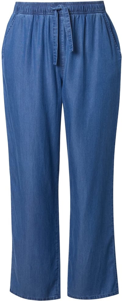 Ulla Popken - Dames - Instapbroek - Blauw denim - Maat 50+