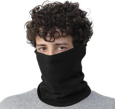 Sjaal - Nekwarmer - Dames Sjaal - Heren Katoenen Sjaal - Wintersjaal - Buissjaal Koude Dagen - Elastische Nekwarmer Buitensporten - Perfect voor Skiën - Wandelen - Fietsen - Unisex - Feestdecoratie - Kerstcadeau - Kerst - Zwart